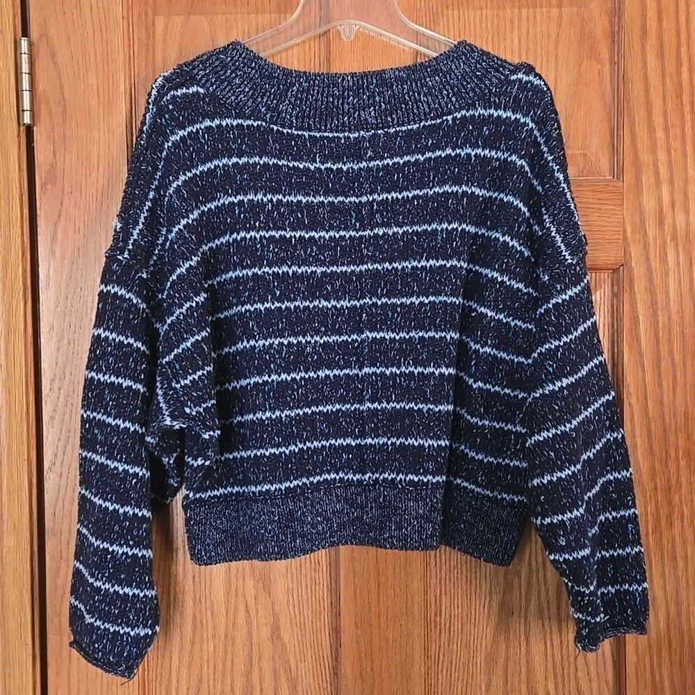 Free People 'Starlight' Striped Pullover Sweater Size SMALL